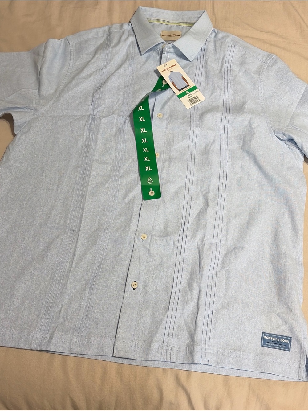 Scotch & Soda Light Blue Men's Button-Down Shirt - Picture 1 of 4
